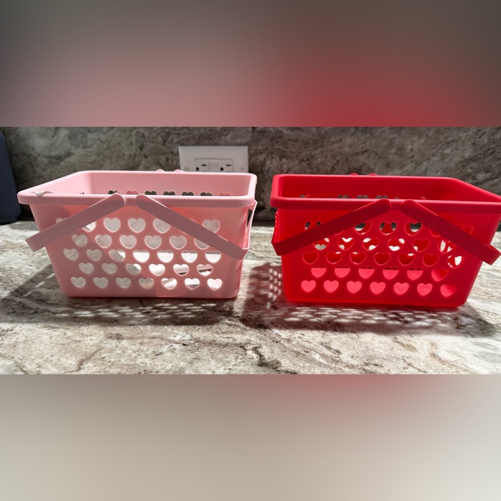 Target Bullseye Playground Valentine’s Day Pink & Red Heart Baskets